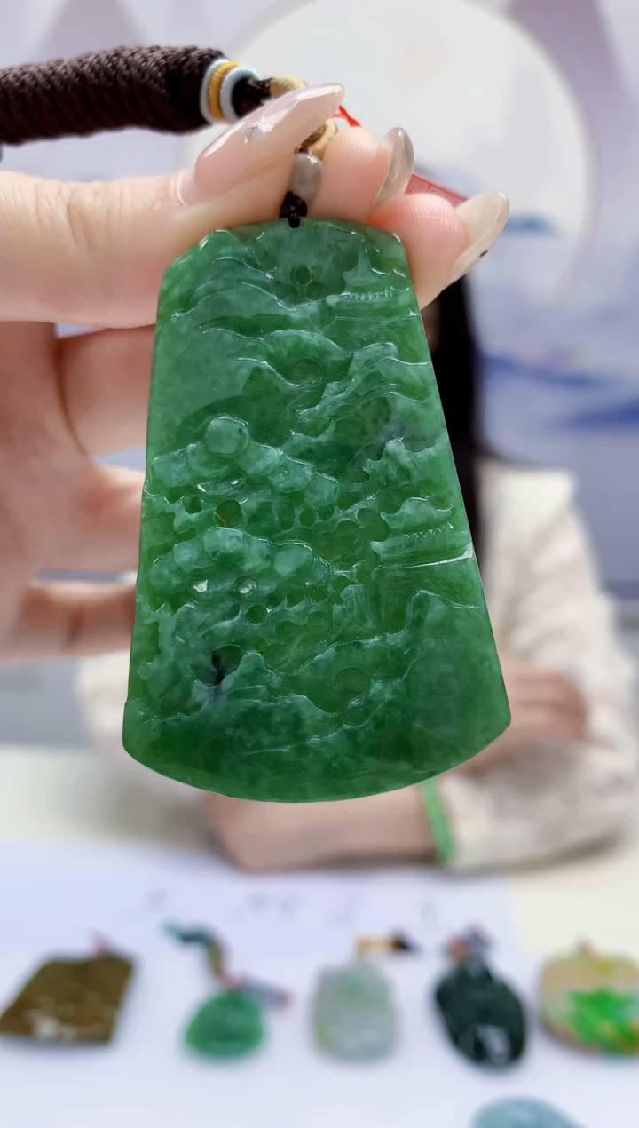 定制翡翠未镶嵌4852jw-毛货挂件121