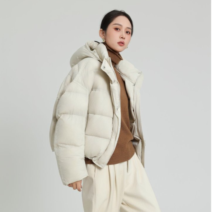 90绒子白鸭绒冬季泡芙系列休闲百搭小个子羽绒服宽松