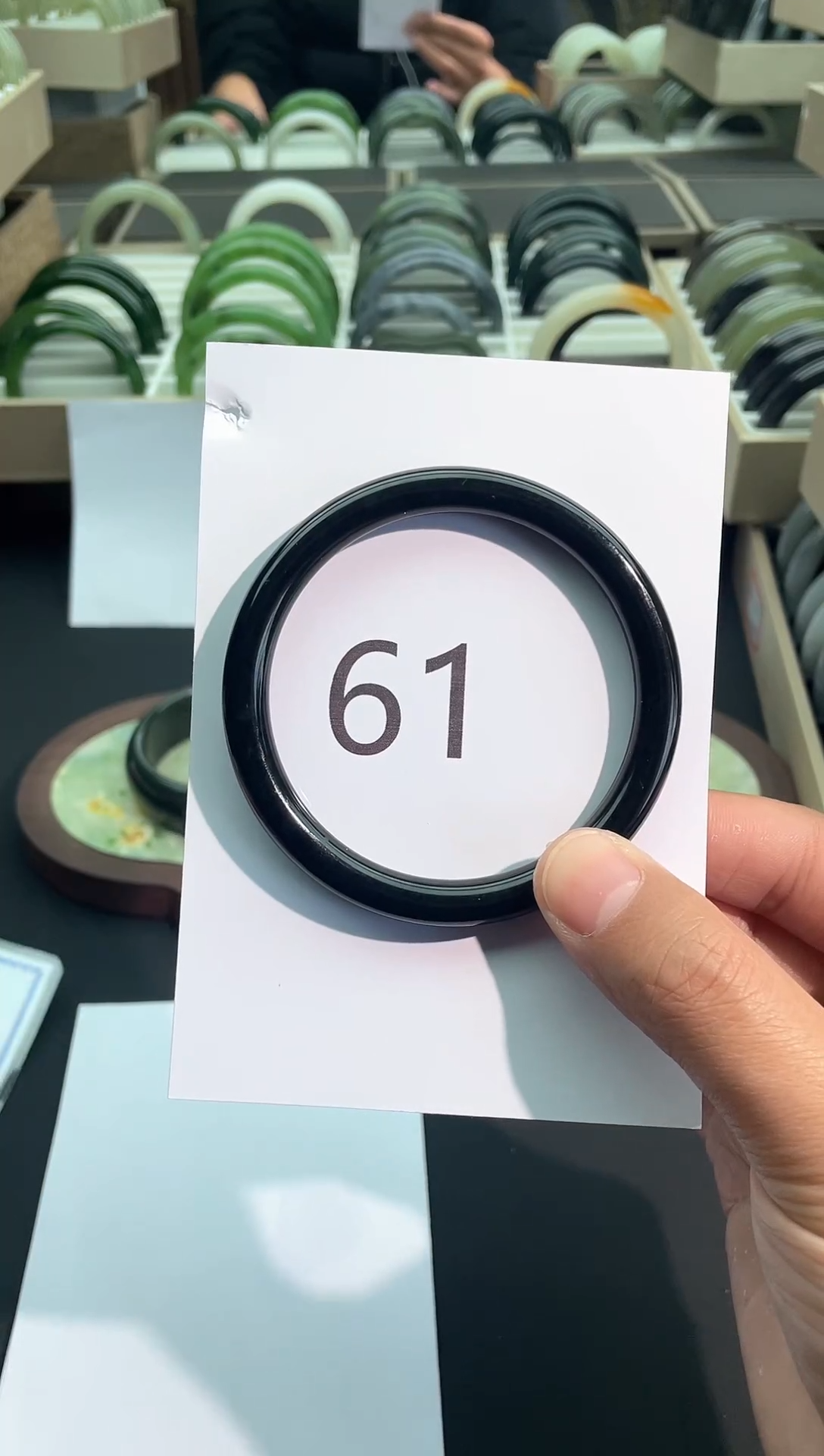 【闪购商品】和田玉手镯未镶嵌青玉61圈口手镯多样性发其一