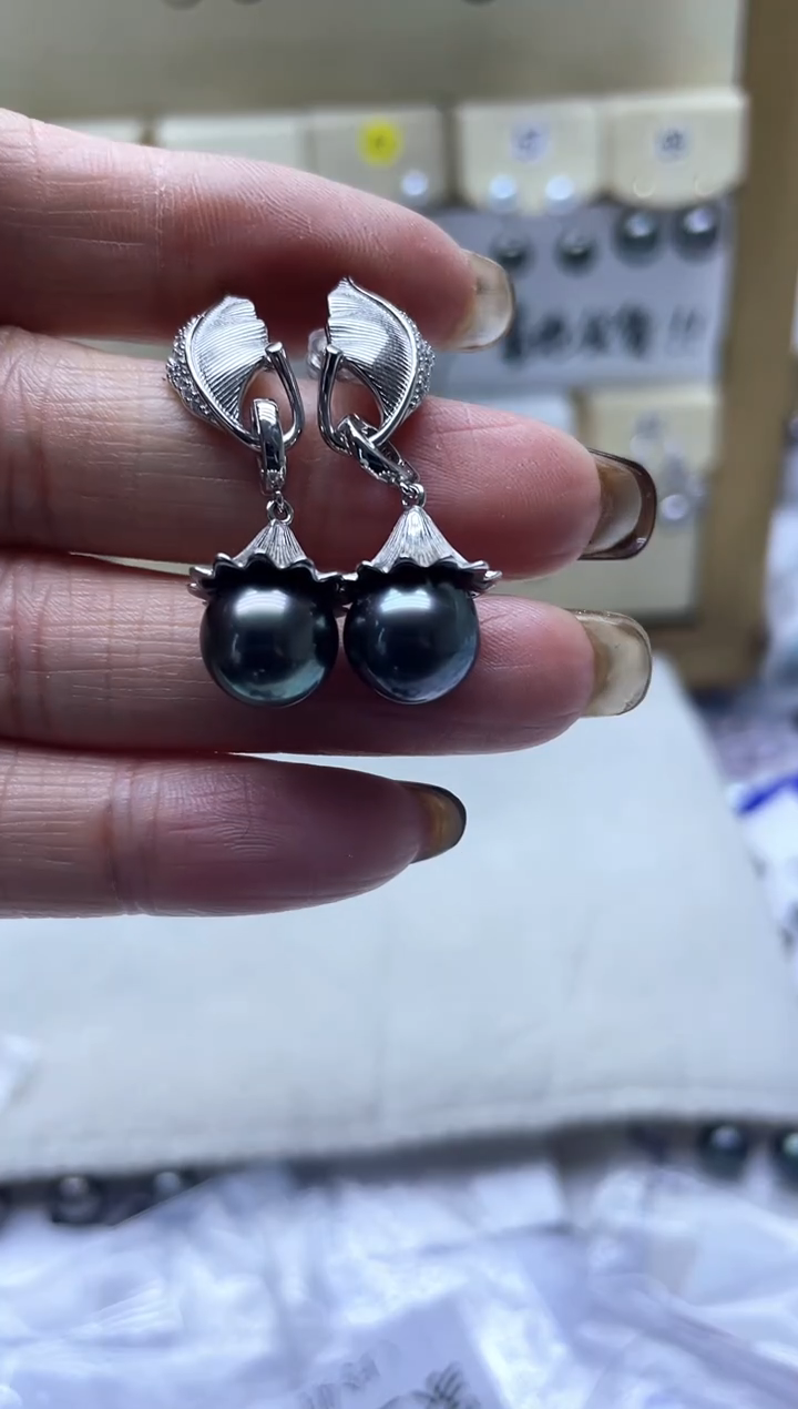 【闪购商品】海水珍珠耳饰银S925镶嵌2