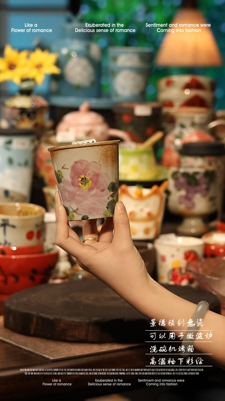 陶瓷景德镇高温釉下彩手工手绘款式@A0891@