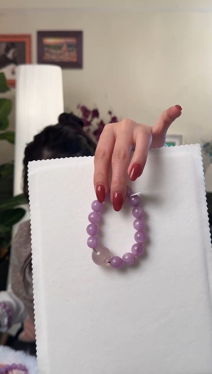【闪购商品】锂辉石手串未镶嵌紫锂辉手串