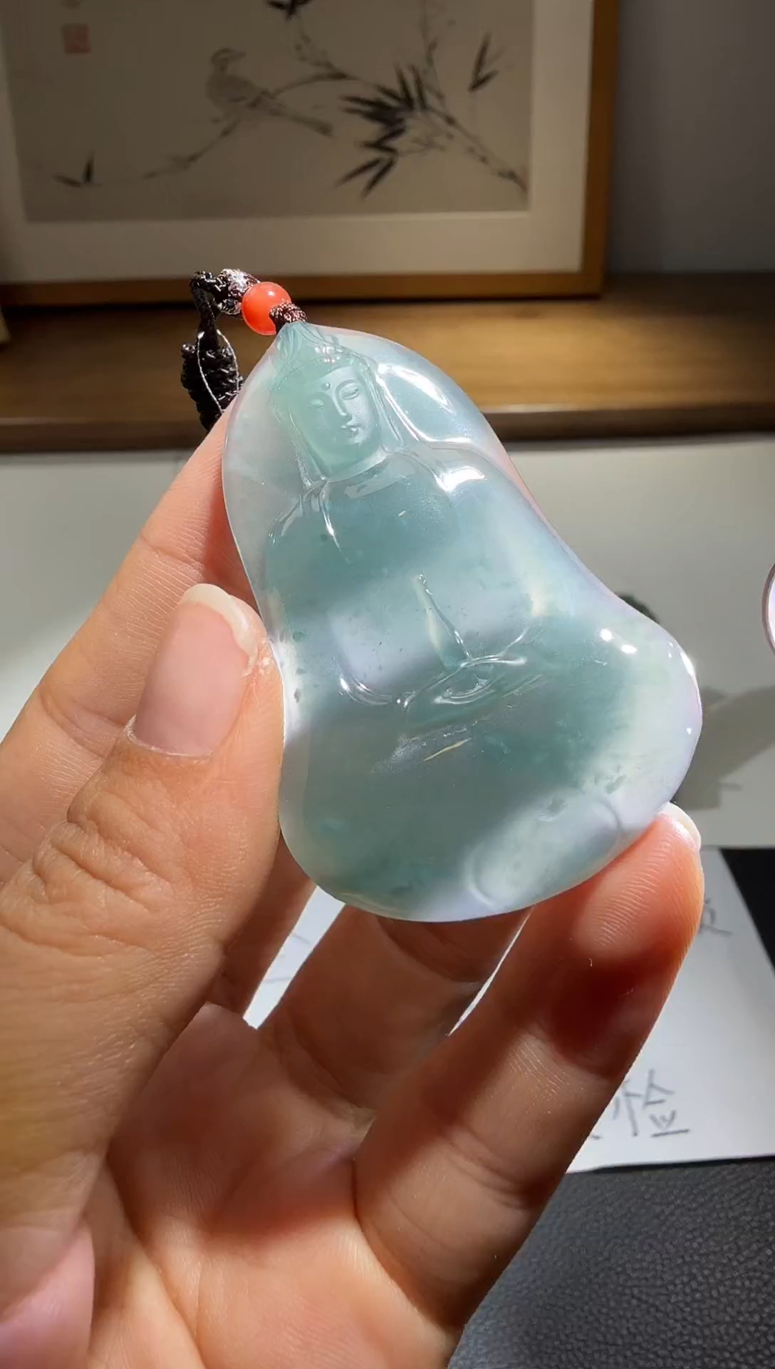 吊坠(不含链)未镶嵌翡翠观音