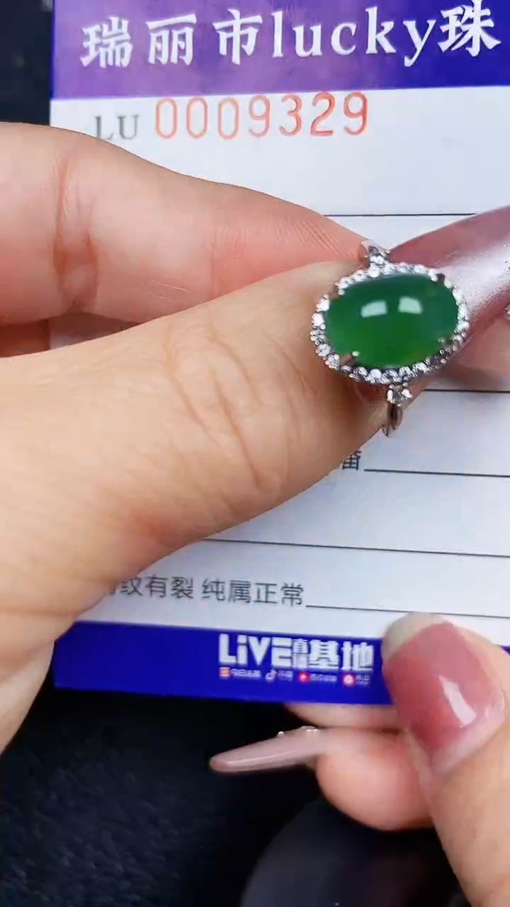 颈饰银S925镶嵌翡翠9329