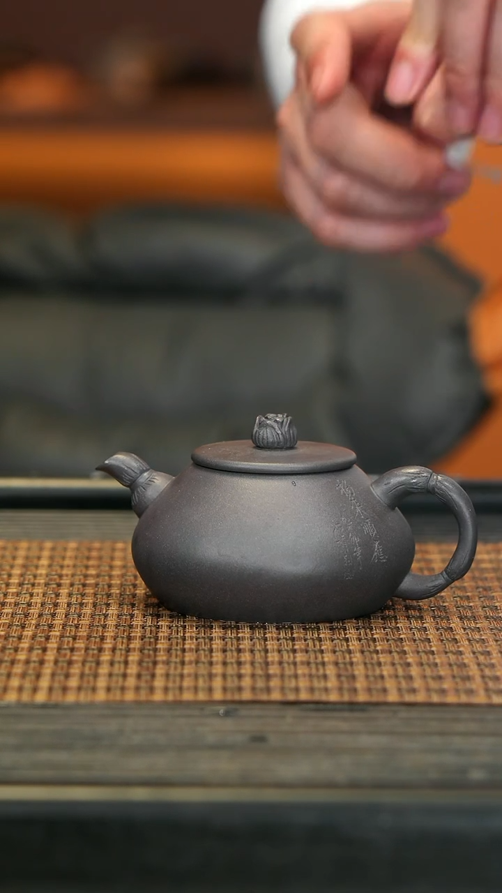 【闪购商品】紫砂茶壶ZCJ83高温青灰 物来顺应