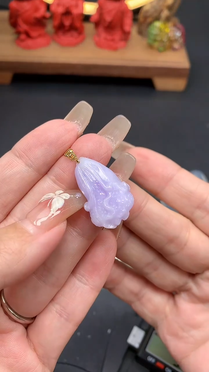 【闪购商品】翡翠吊坠(不含链)18K金镶嵌MS150195