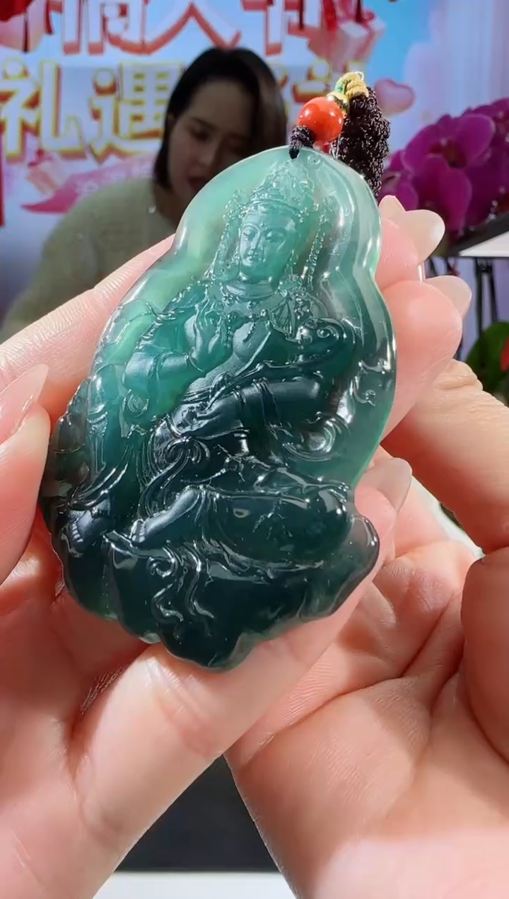 【闪购商品】翡翠吊坠(不含链)未镶嵌观音多样性发一
