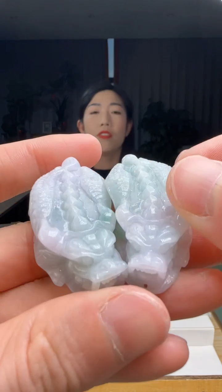 【闪购商品】翡翠吊坠(不含链)未镶嵌一对DY@@WS50211H006