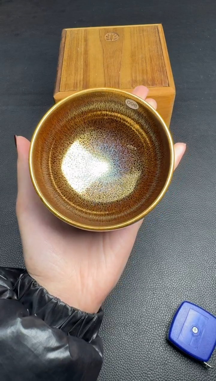 【闪购商品】茶盏建盏故事范泽锋珥金拖紫天目盏83