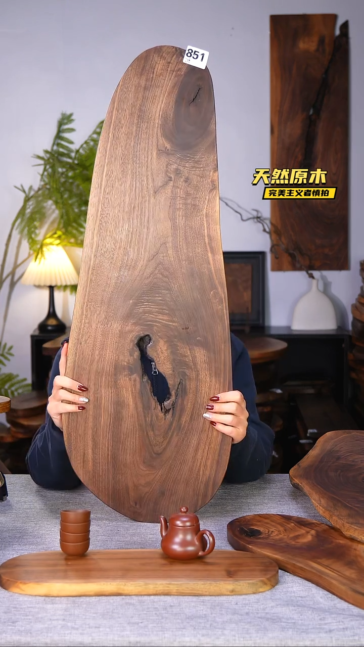 木北美黑胡桃原木.干裂疤结不属于商品质量问题完美主义者慎拍
