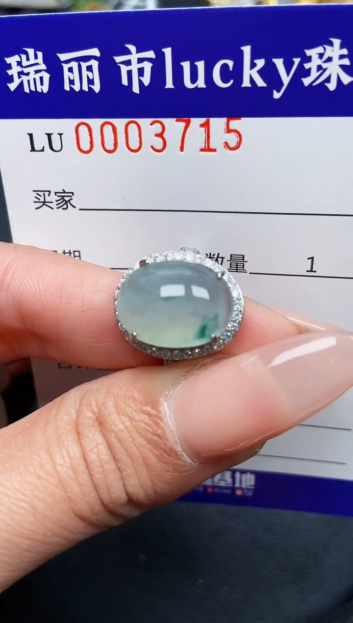【闪购商品】翡翠颈饰银S925镶嵌3715