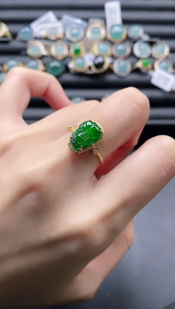 【闪购商品】翡翠戒指银S925镶嵌1111