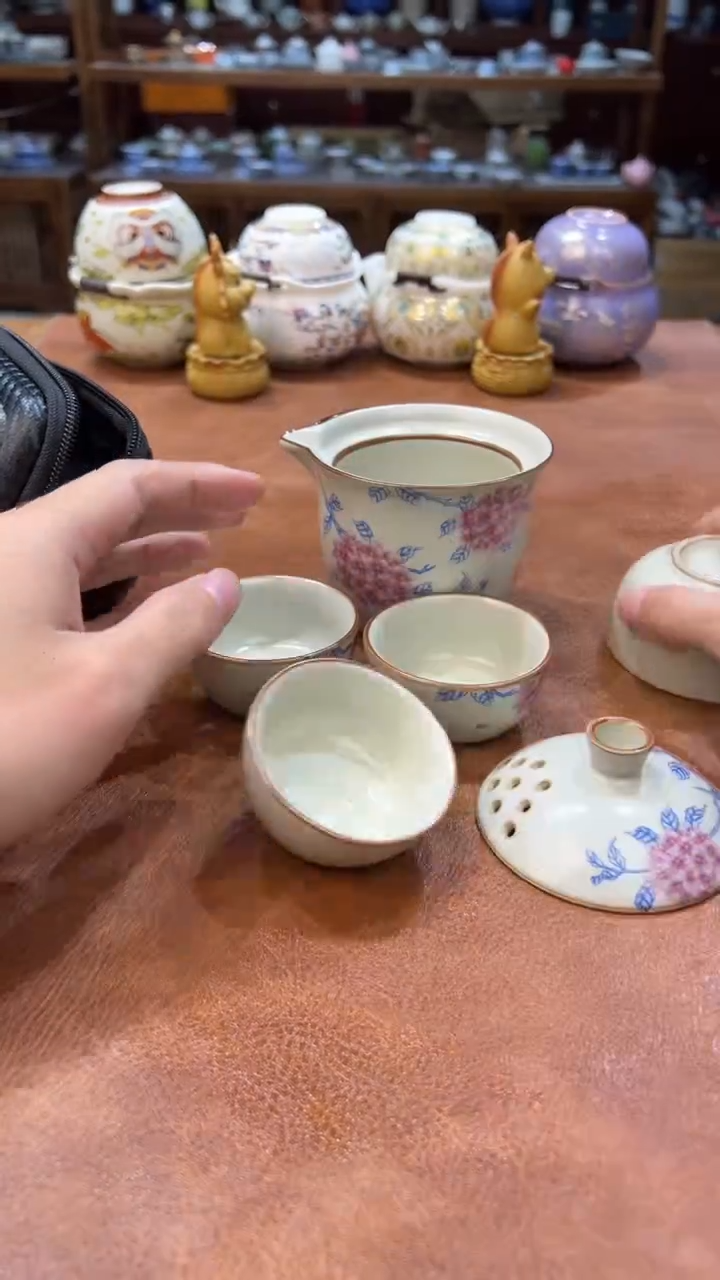 真的很便宜会开片的旅行茶具