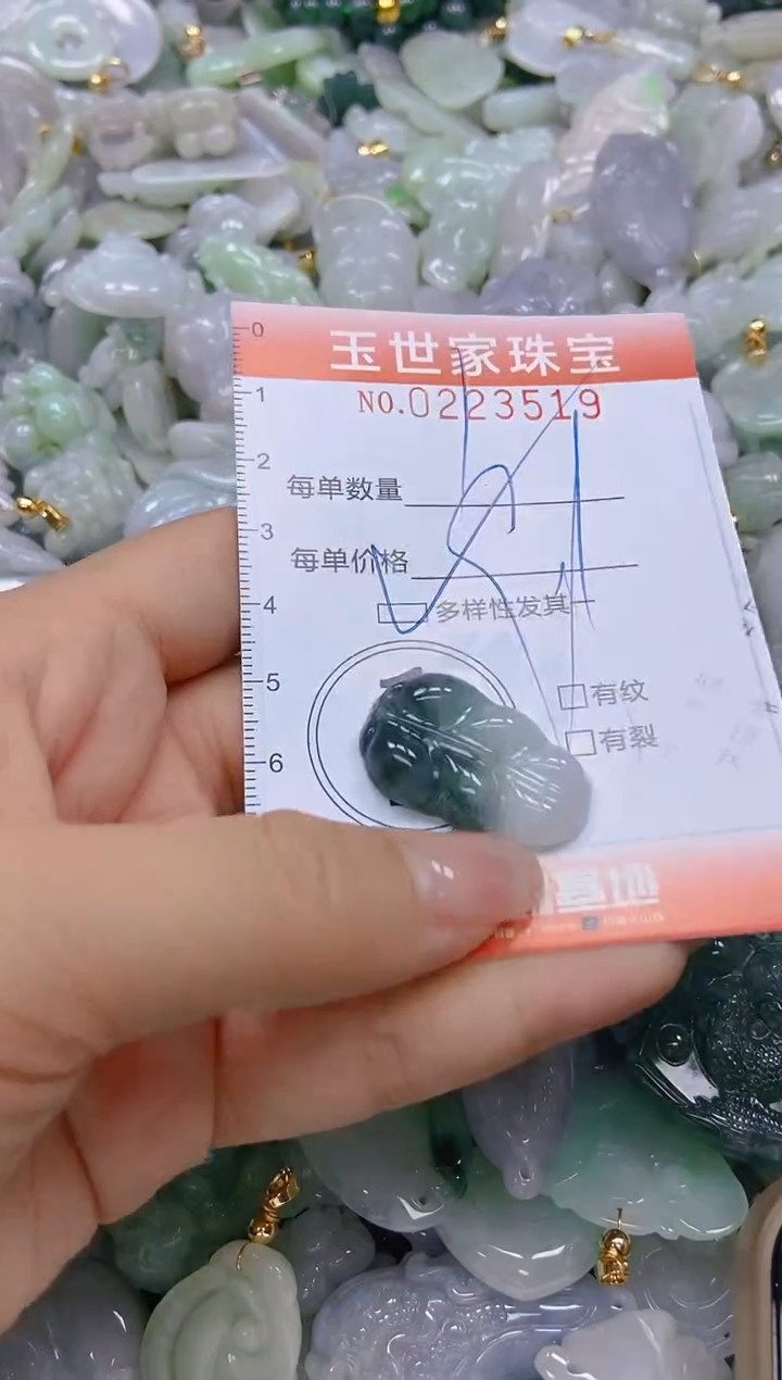 翡翠未镶嵌颈饰闪购0223519多样性发其一