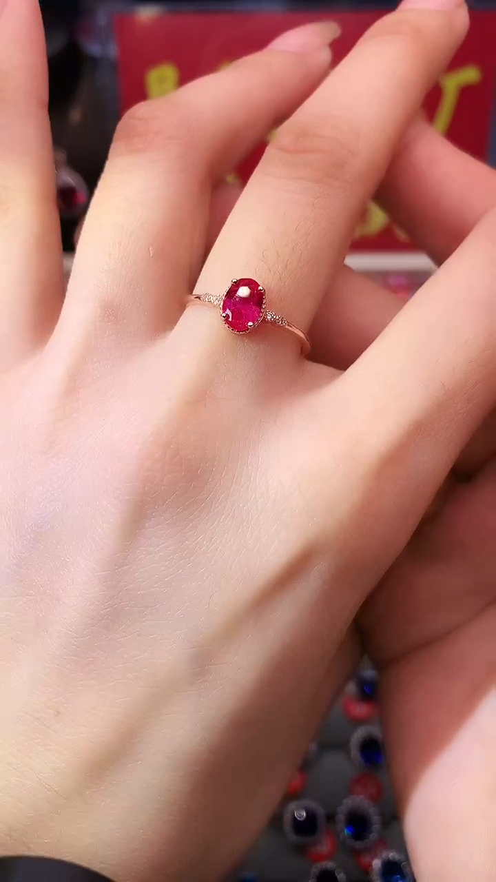 【闪购商品】红宝石戒指银S925镶嵌1111111