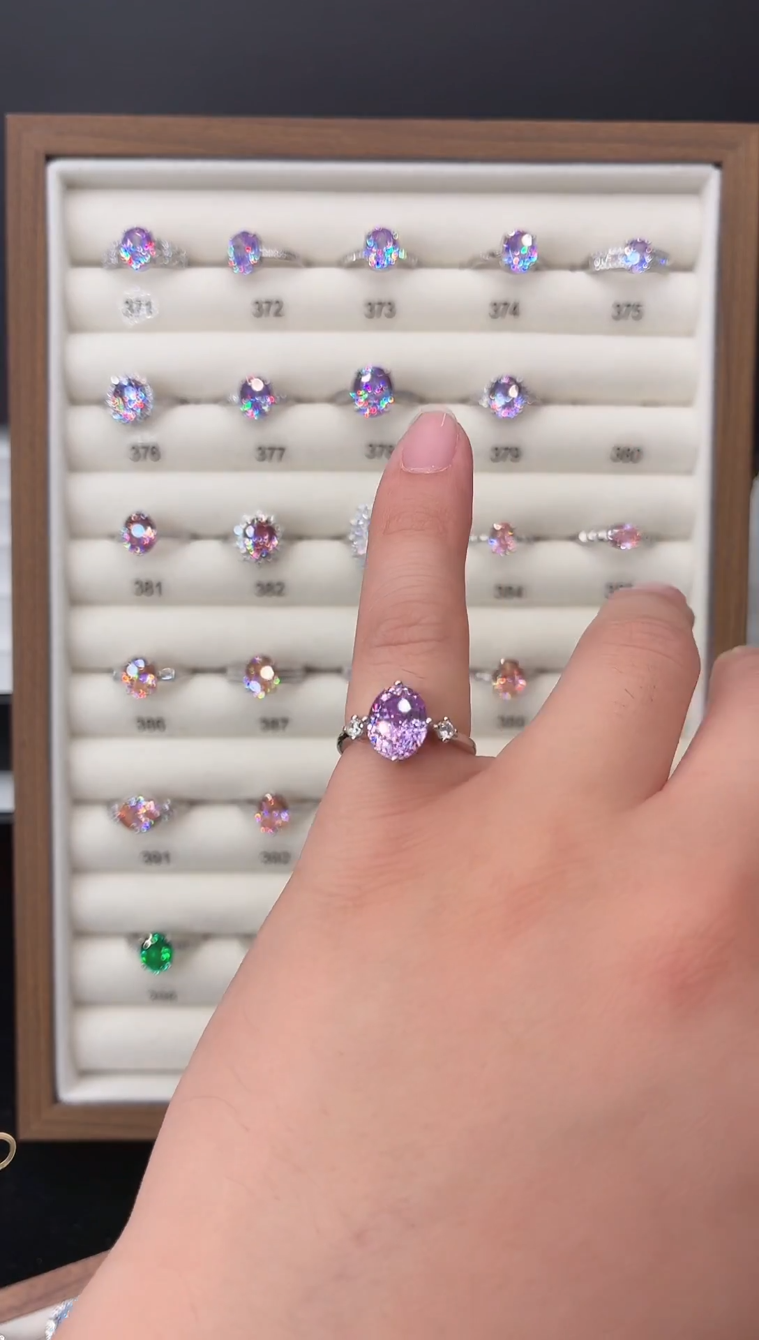 银S925镶嵌戒指碧玺1321564665