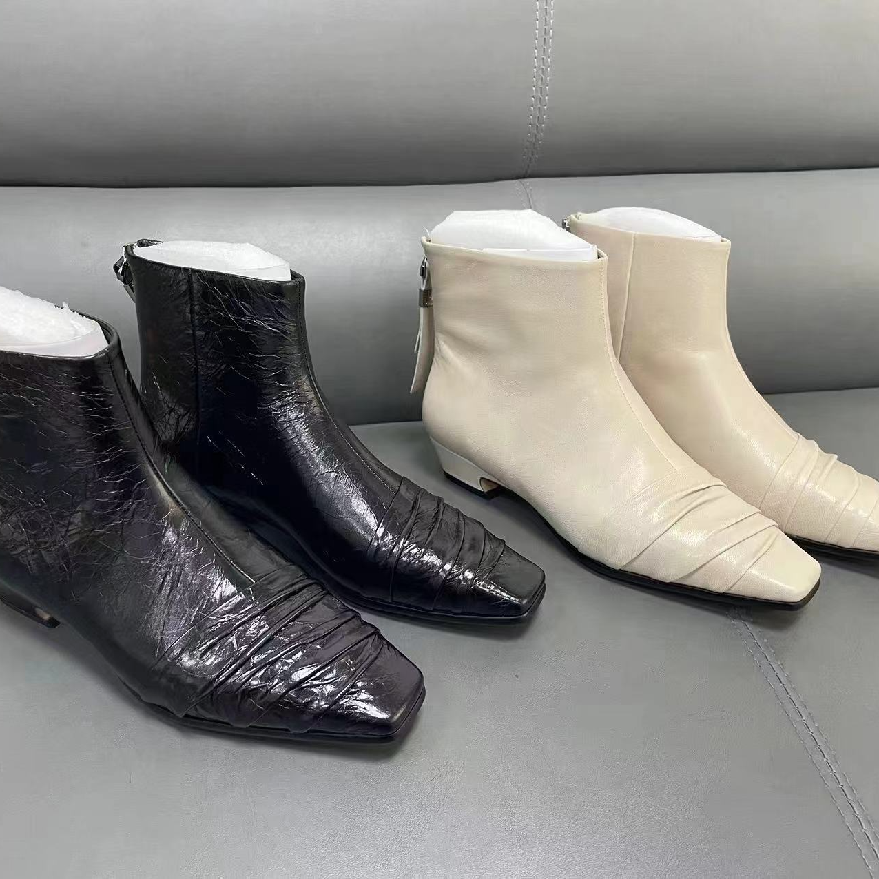 212-2024秋冬款新款女鞋休闲丝绒尖头时尚平底软底浅口鞋单鞋舒适