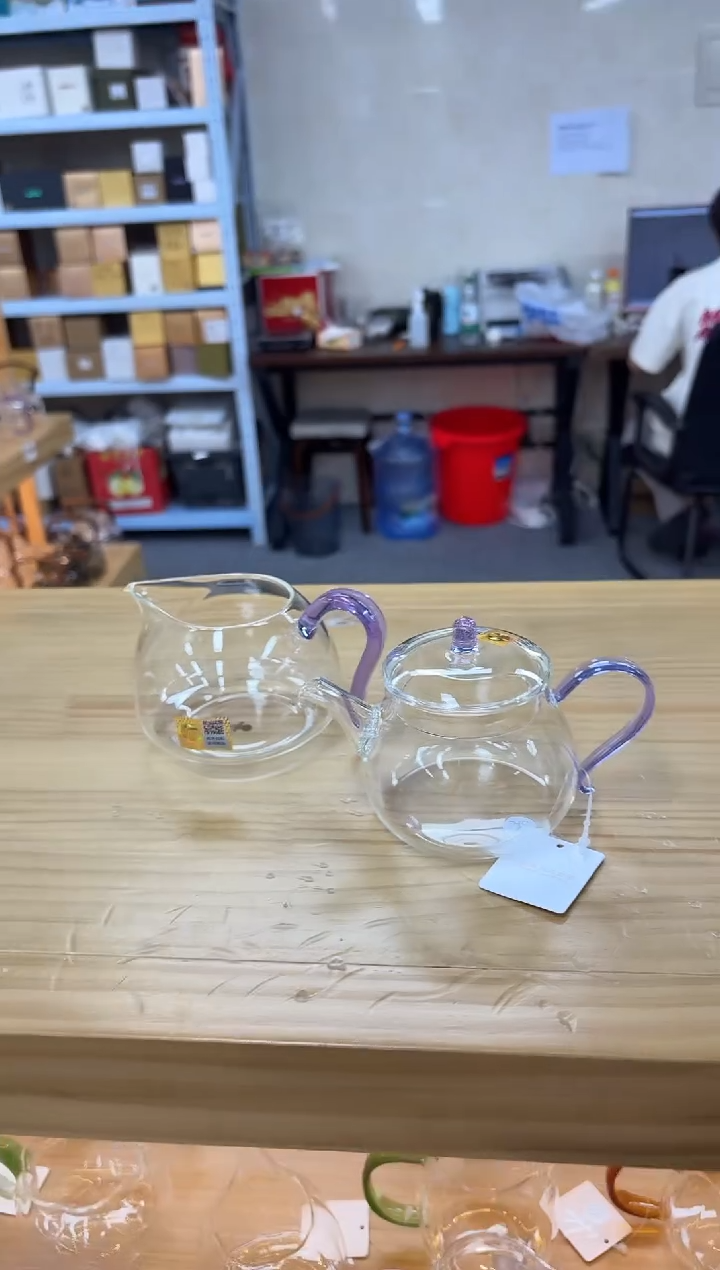 禾器青云壶浅紫色+禾器淡然茶海浅紫色