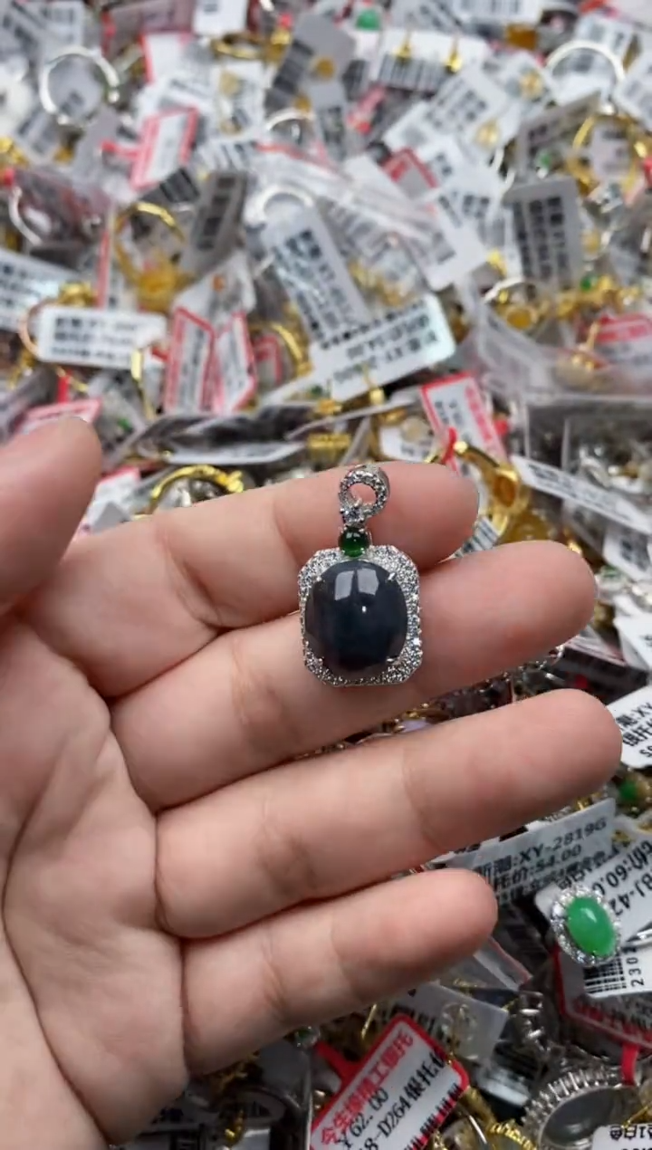 【闪购商品】翡翠戒指银S925镶嵌444444---2