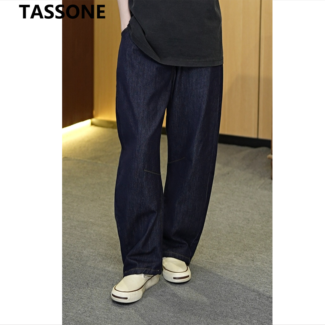 赞仕【通勤王】秋季不掉色牛仔裤宽松香蕉裤弯刀老钱风原牛2069