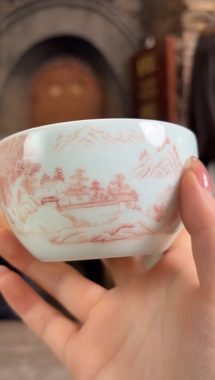 盖碗景德镇陶瓷双凤柴窑专场5274