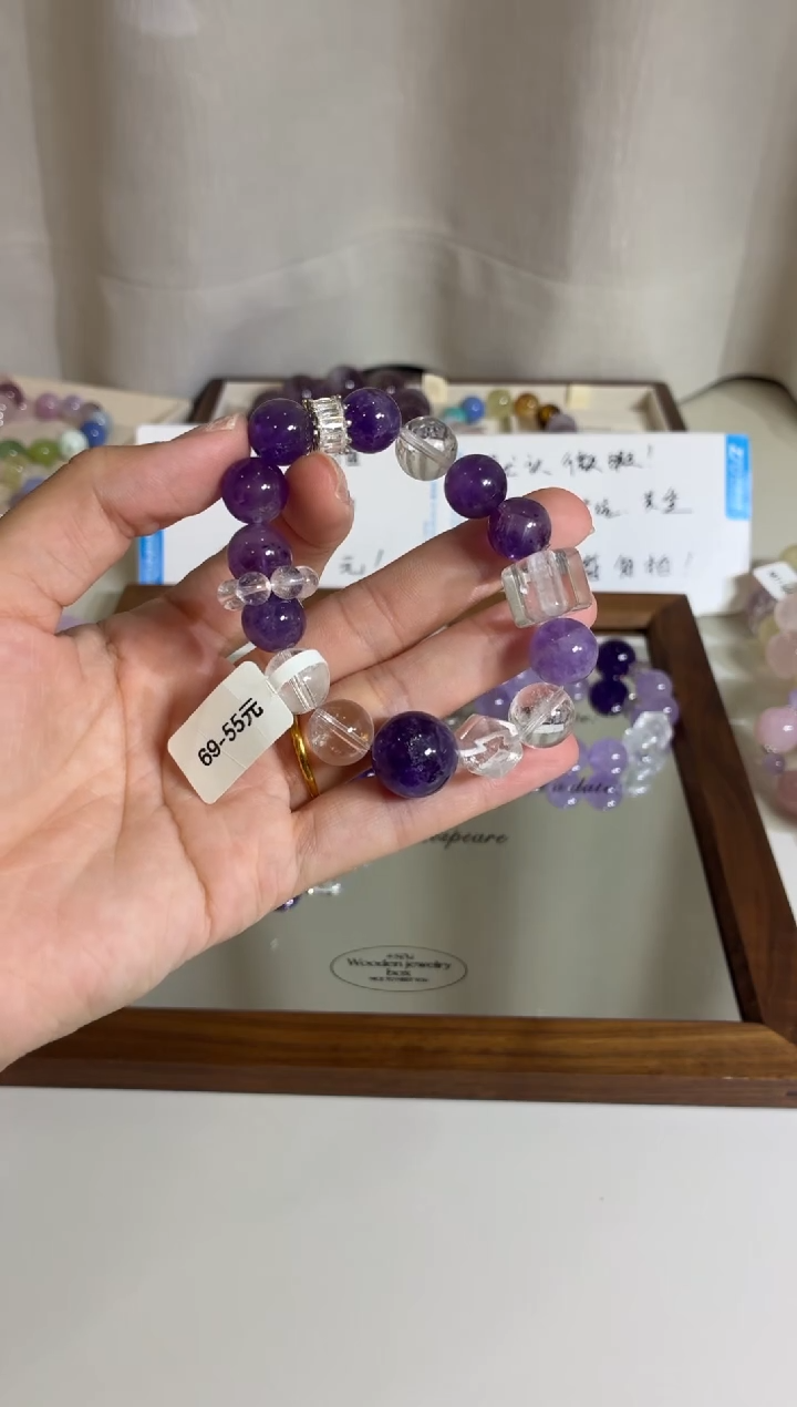 未镶嵌手串水晶69（天然水晶默认微瑕，介意者勿拍，默认手围16）210