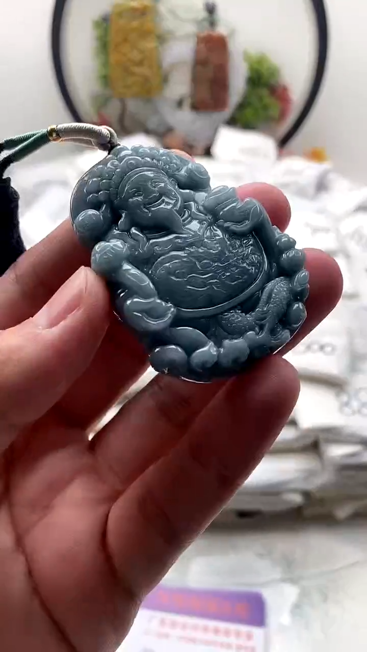 颈饰未镶嵌翡翠财神1