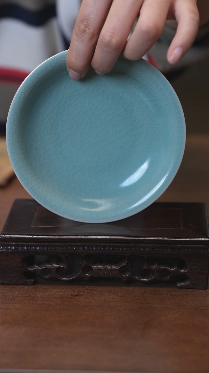 【闪购商品】Y宝丰宋官窑原产地汝瓷小盘子（微瑕）