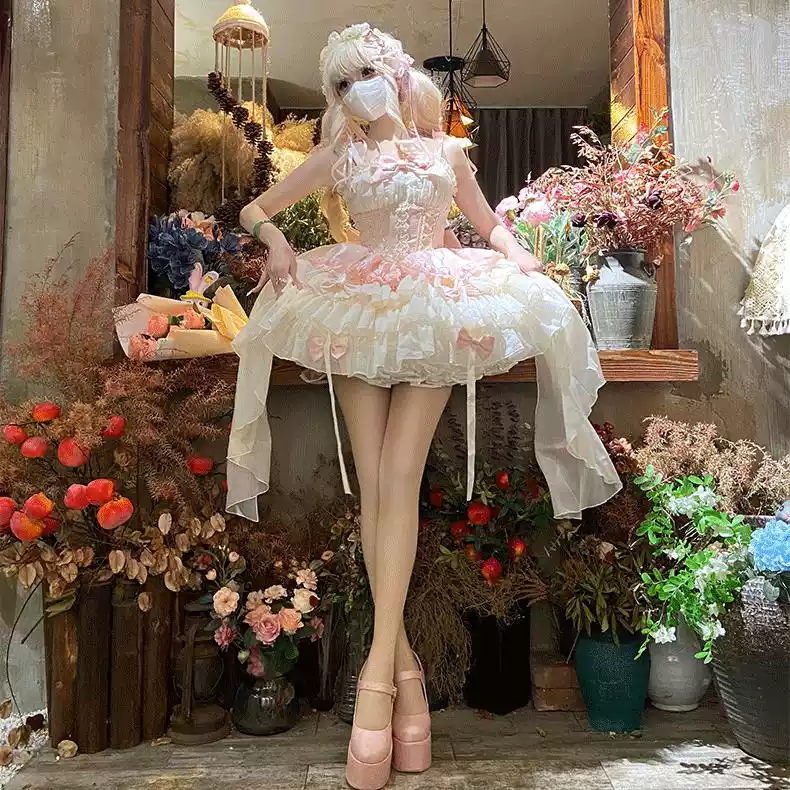 织锦园【时光之舞2.0】洛丽塔lolita芭蕾风JSK原创Lolita蝴蝶结裙