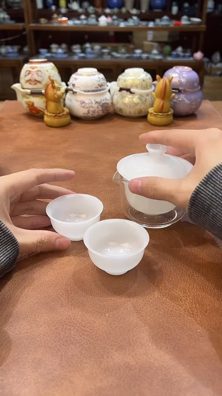 真的很便宜会开片的旅行茶具