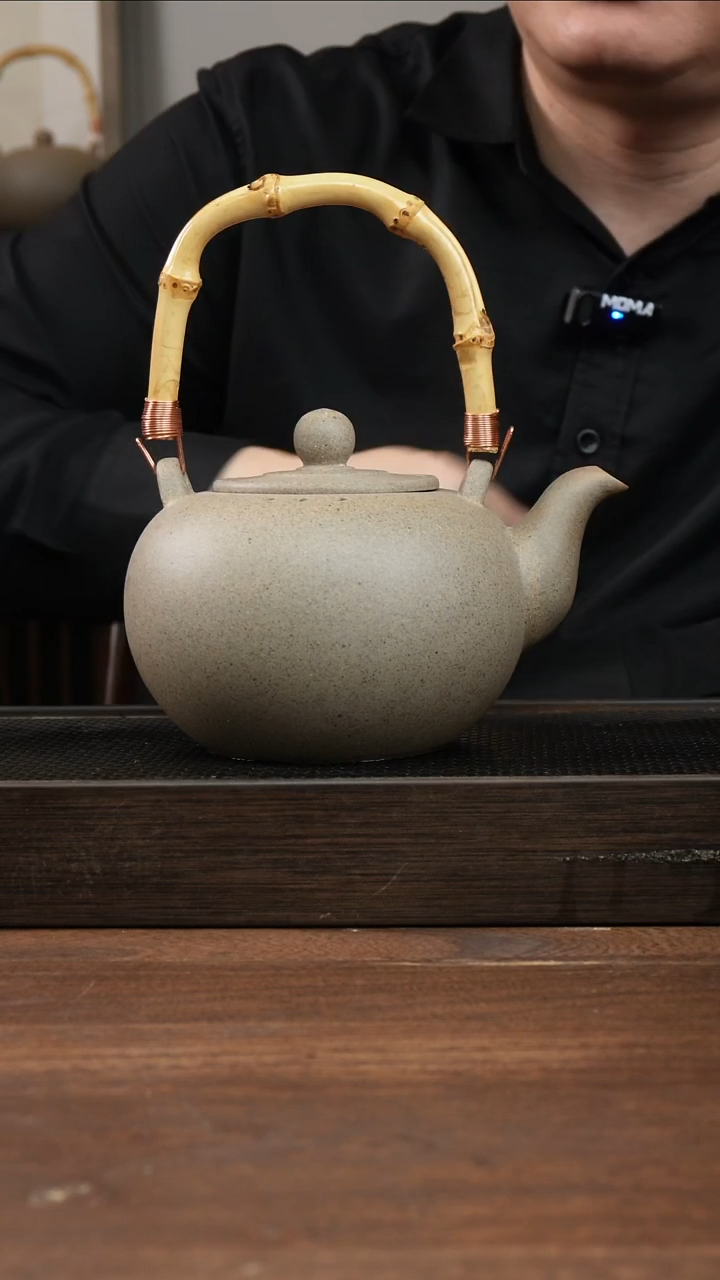 茶杯紫砂村***子还原烧煮茶壶 ！  竹节把手 