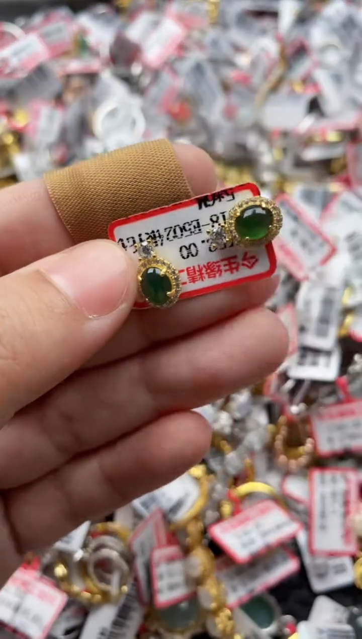 【闪购商品】翡翠戒指银S925镶嵌2222--7