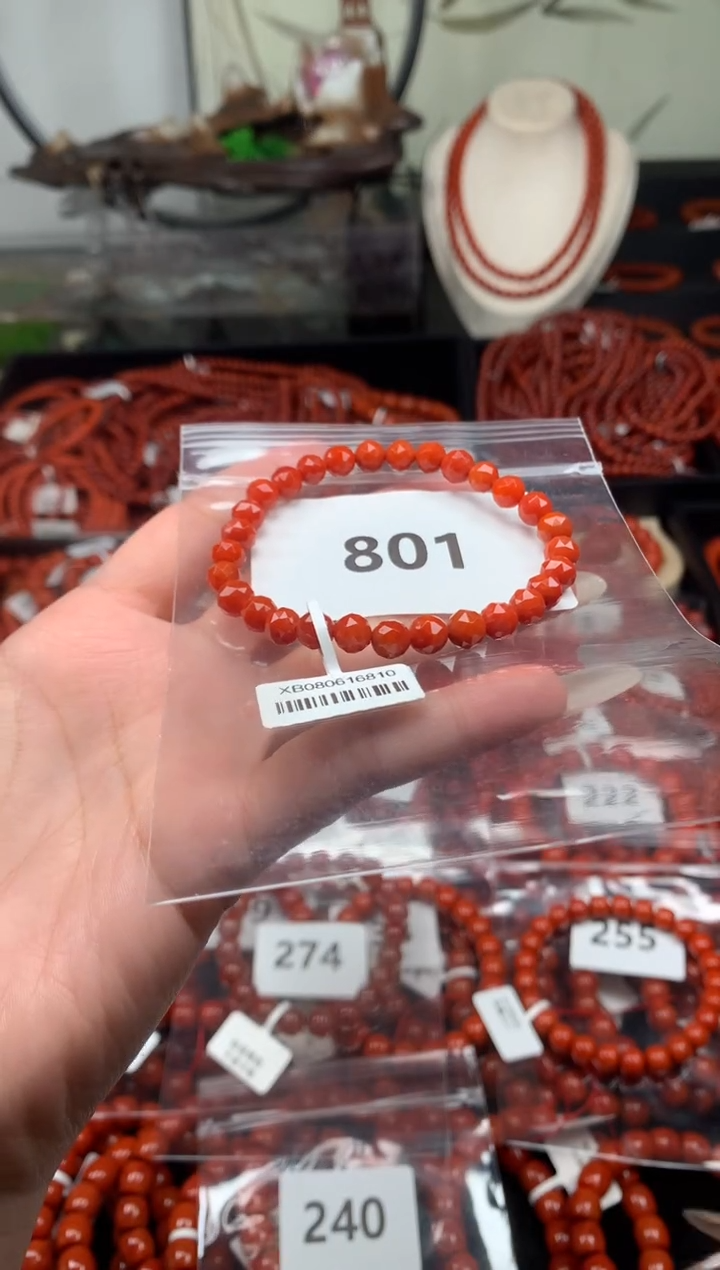 【闪购商品】南红玛瑙手串未镶嵌801-6.5mm