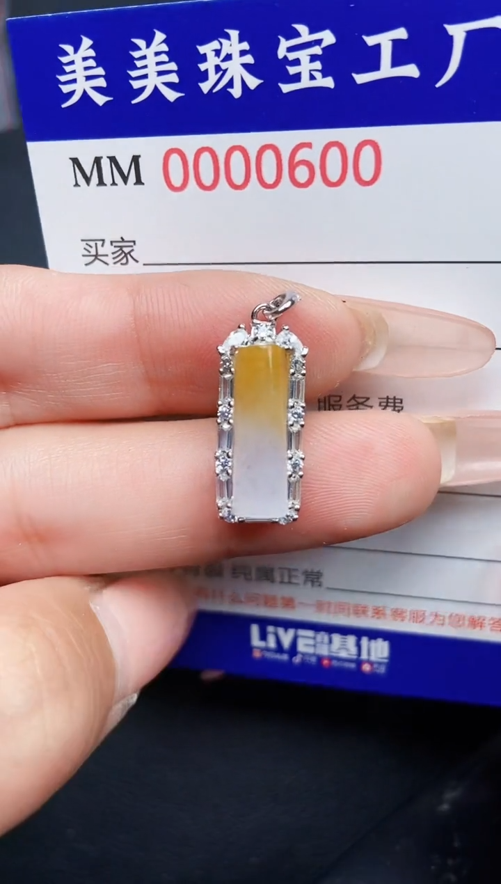 【闪购商品】翡翠颈饰银S925镶嵌0600