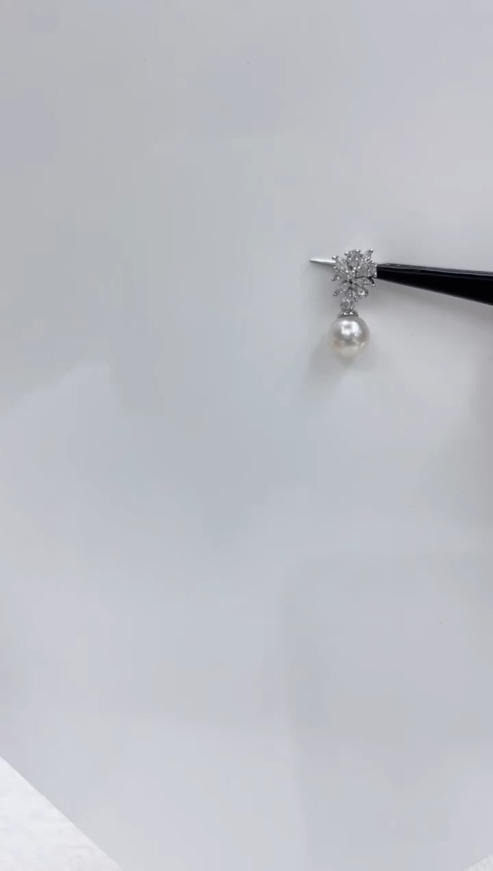 【闪购商品】海水珍珠吊坠(不含链)银S925镶嵌海水珍珠吊坠