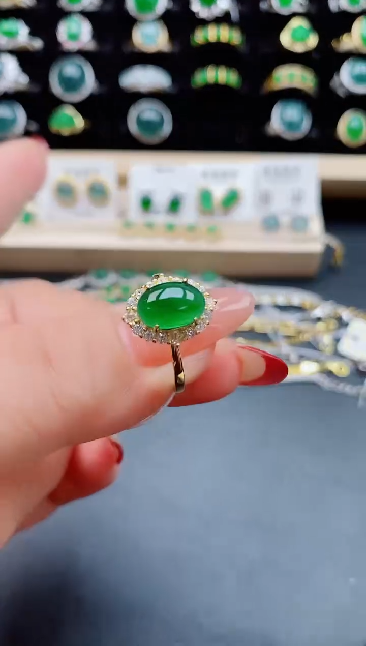 【闪购商品】翡翠戒指银S925镶嵌321321