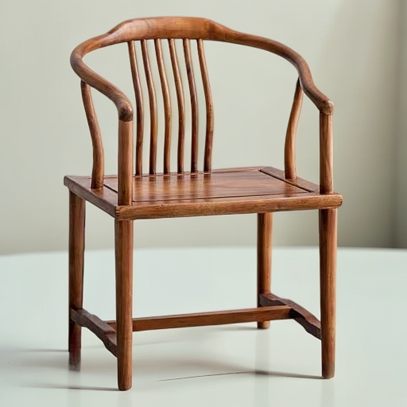 南美胡桃木圈椅新中式全实木茶椅太师椅家用带靠背茶桌椅子实木椅