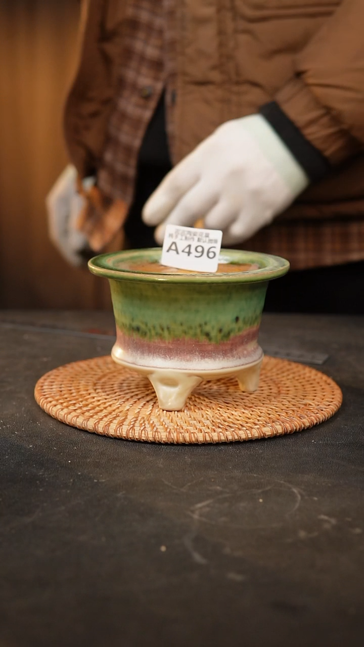 【闪购商品】瓷片496泥泥手工花盆