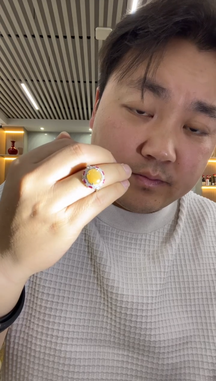 【闪购商品】翡翠戒指银S925镶嵌戒指