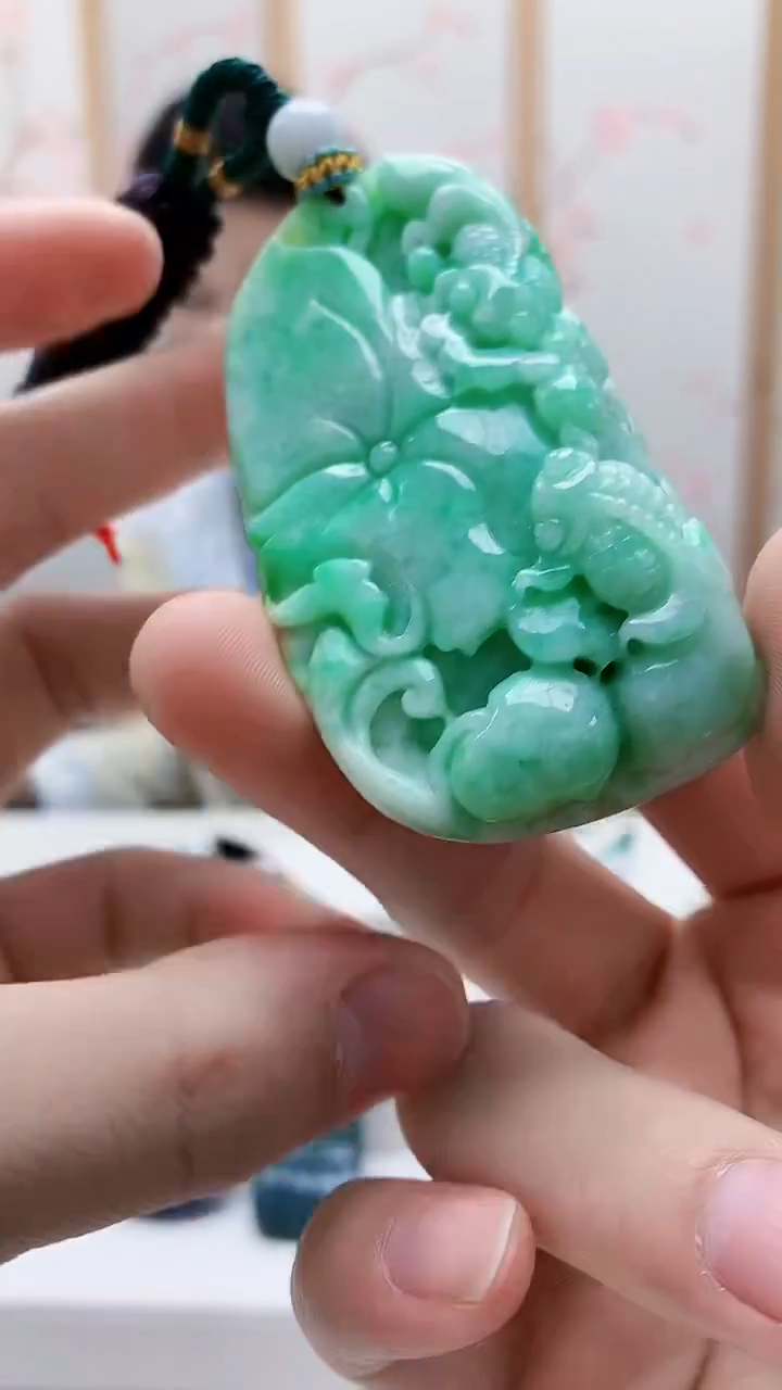 未镶嵌定制翡翠4812bb-毛货挂件45