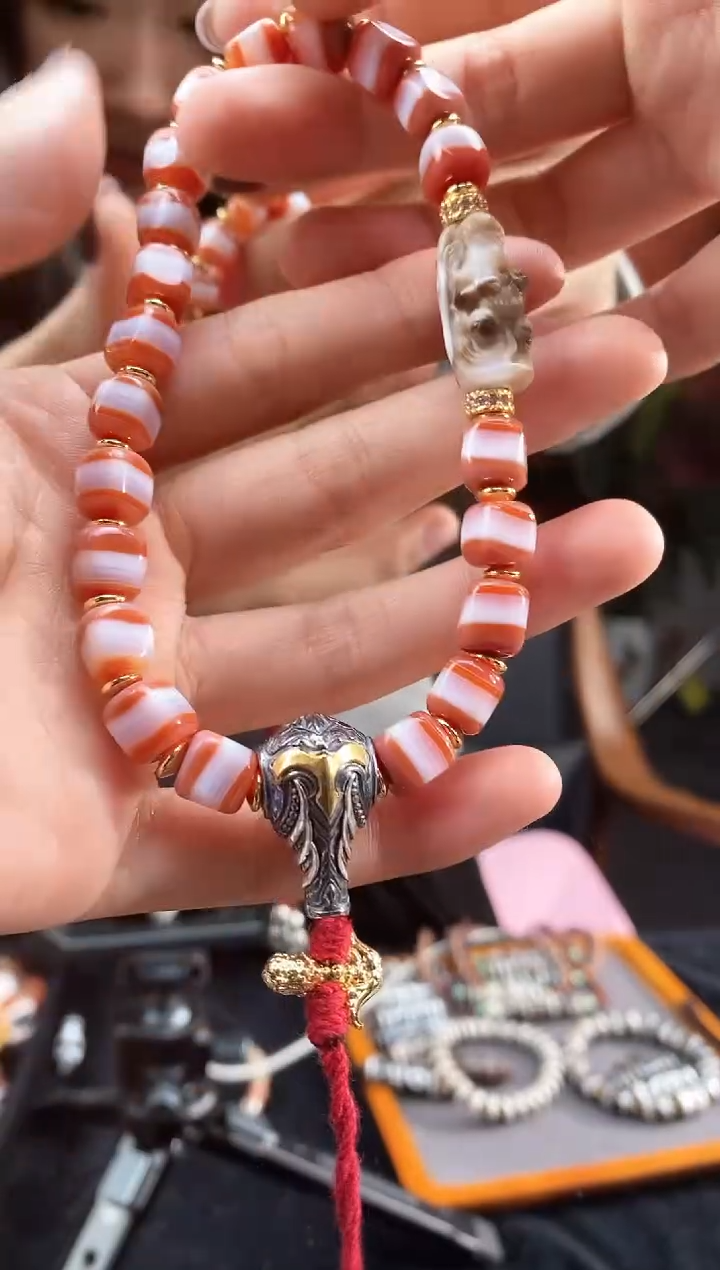 【闪购商品】玛瑙/玉髓212银S925镀金镶嵌0205-