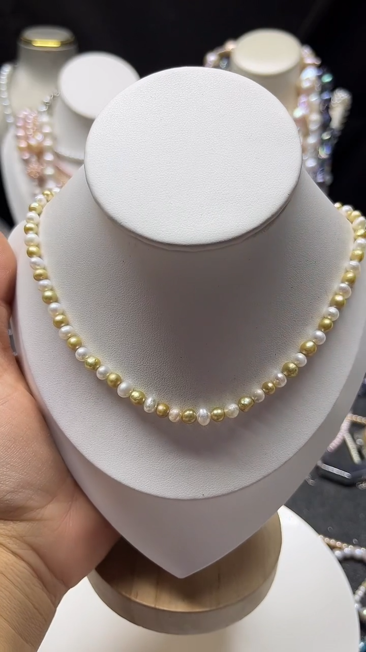 颈饰未镶嵌淡水珍珠多人