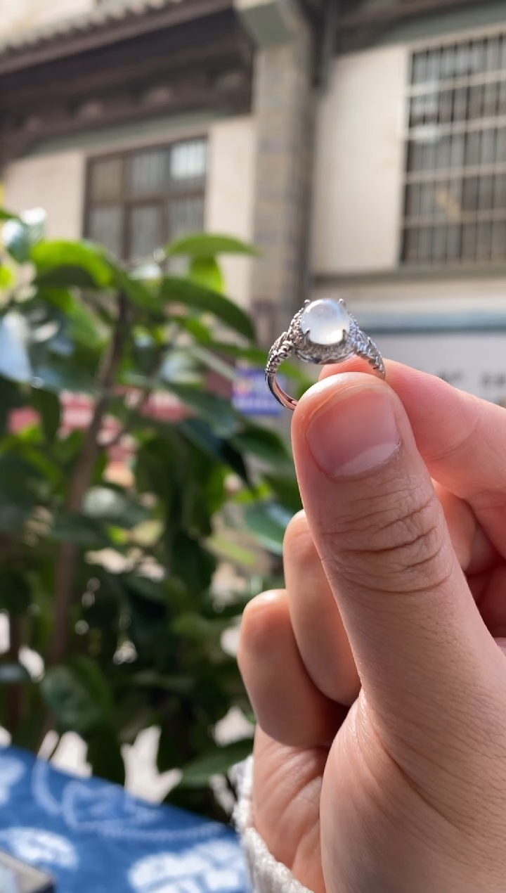 银S925镶嵌戒指翡翠✨****?翡翠戒指
