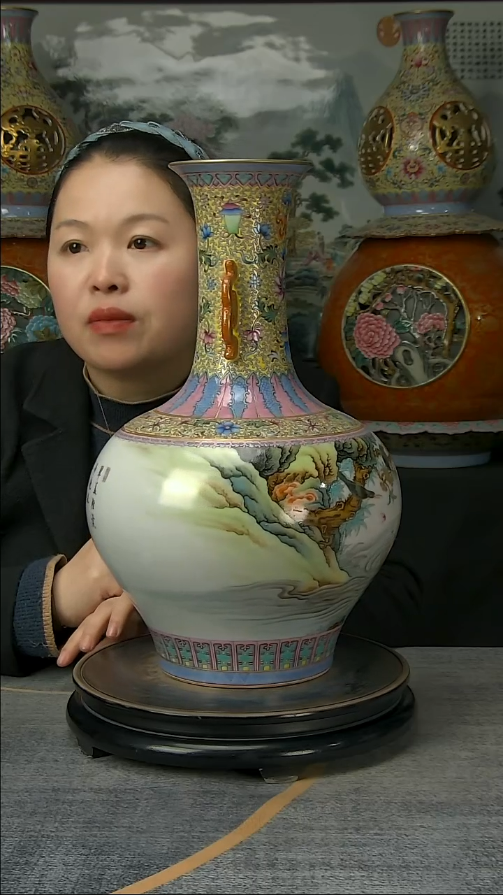 摆件陶景德镇精1品陶瓷