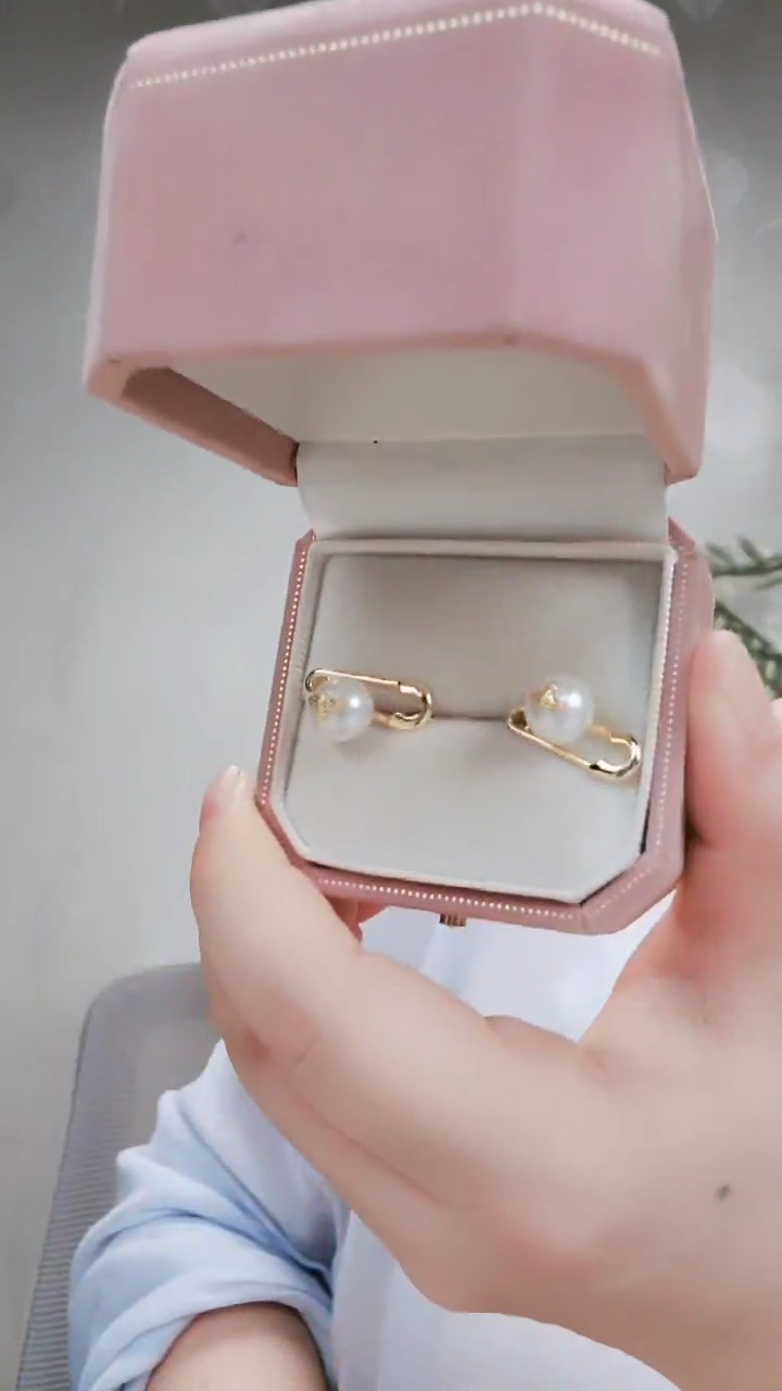 银S925镶嵌淡水珍珠耳饰西太后