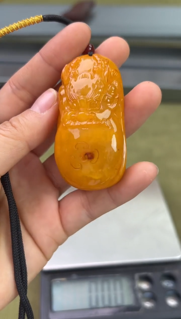 裸石琥珀未镶嵌琥珀蜜蜡吊坠