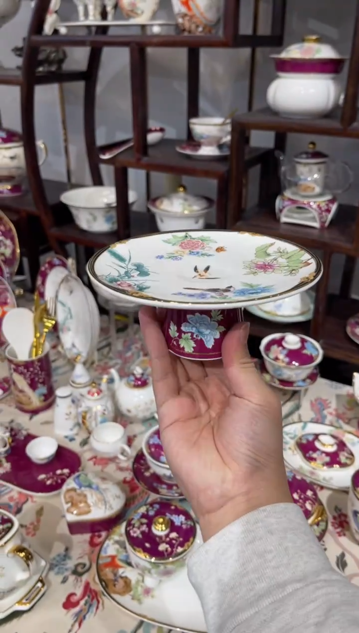 45%以上骨粉骨瓷6英寸高脚果盘