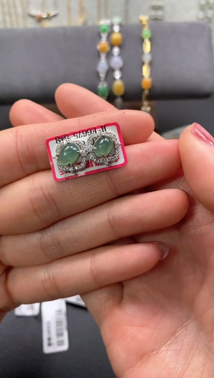 【闪购商品】翡翠戒指银S925镶嵌22222222     7