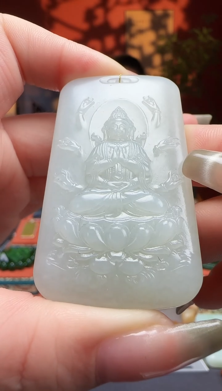 【闪购商品】和田玉吊坠未镶嵌吊坠千手观音