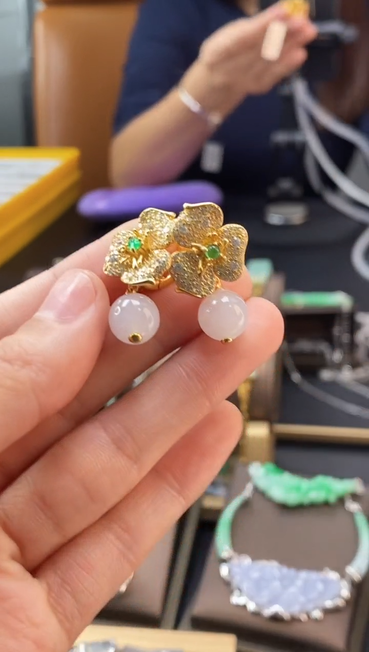 颈饰银S925镶嵌翡翠17755